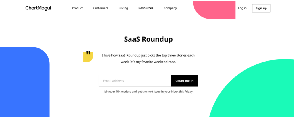 SaaS Roundup signup form