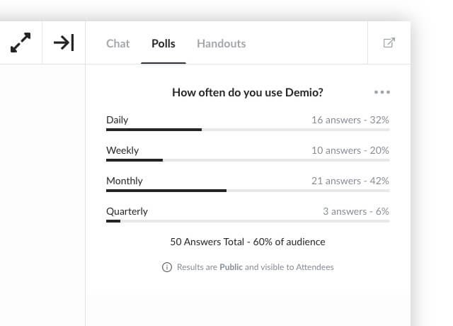 Webinar poll example