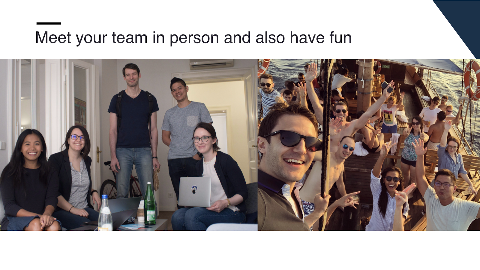 Meet your team in person and have fun
