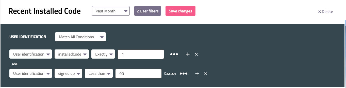 Using filtering to identify activated users