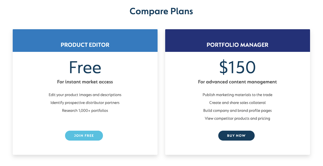 SevenFifty's free and premium plans